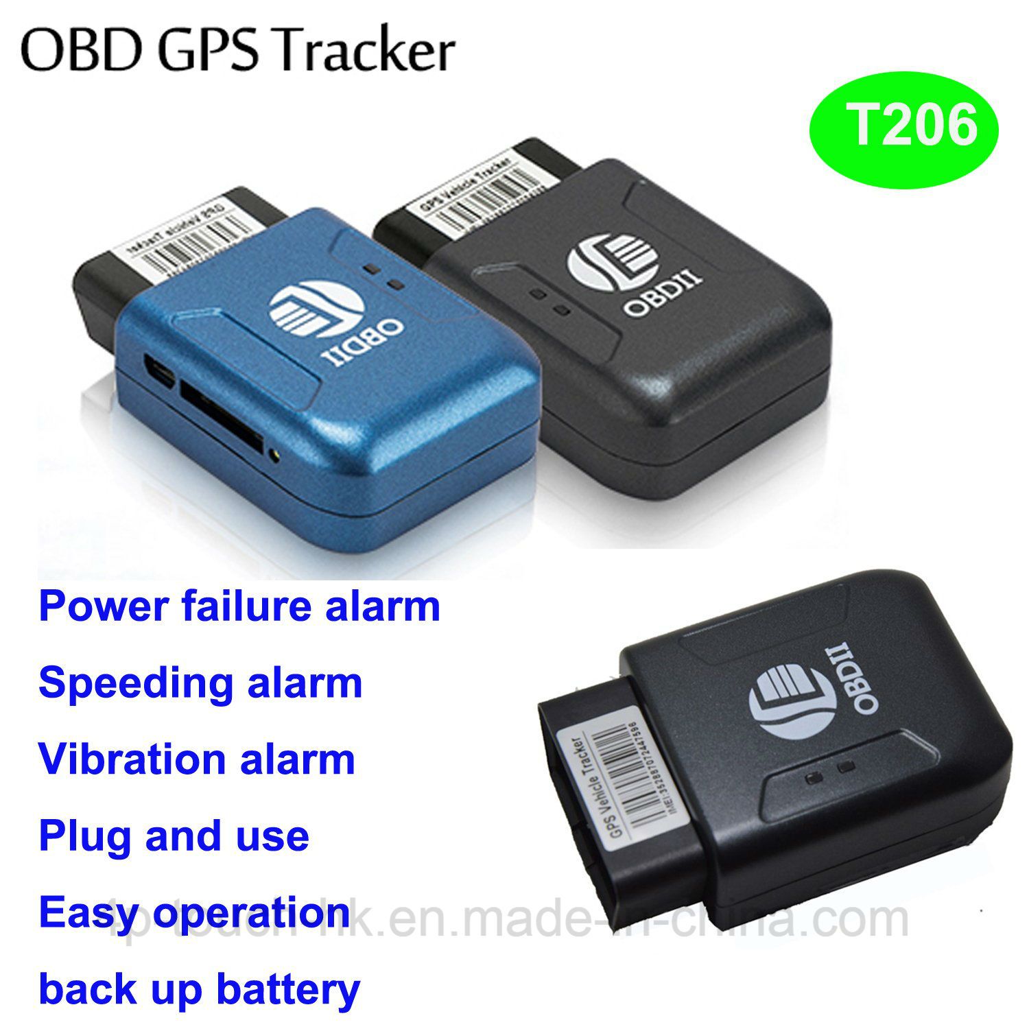 2g Network OBD Car GPS Tracker with No Installation T206
