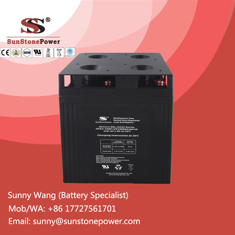 Deep Cycle 2V 1500ah Gel Battery Solar Panel Battery