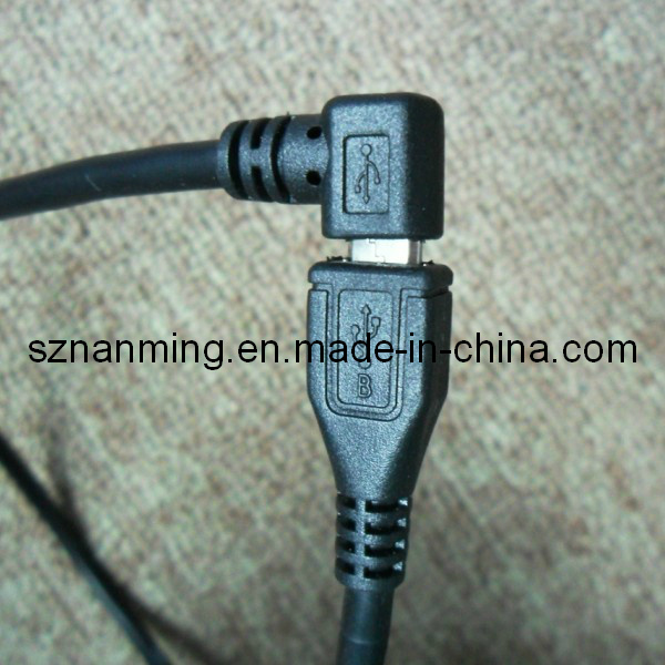 Right Angle Micro USB Male to USB Female Extension Cable