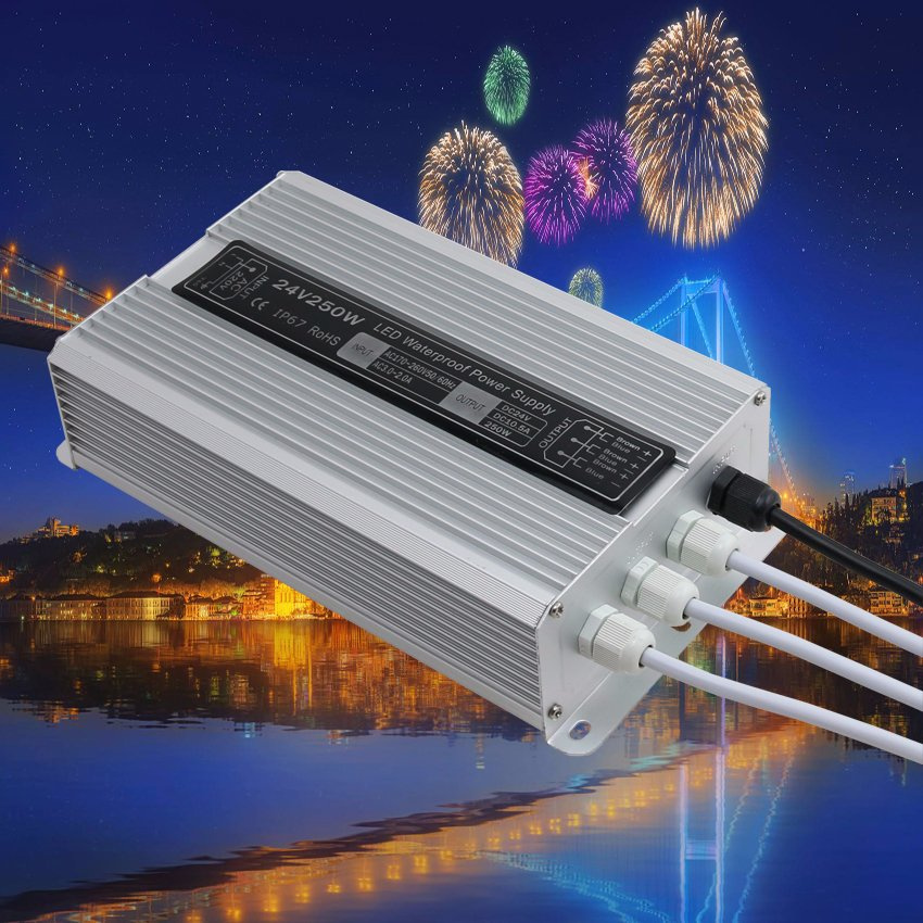 24V 10A 250W Waterproof Switching LED Power Supply IP65 IP67