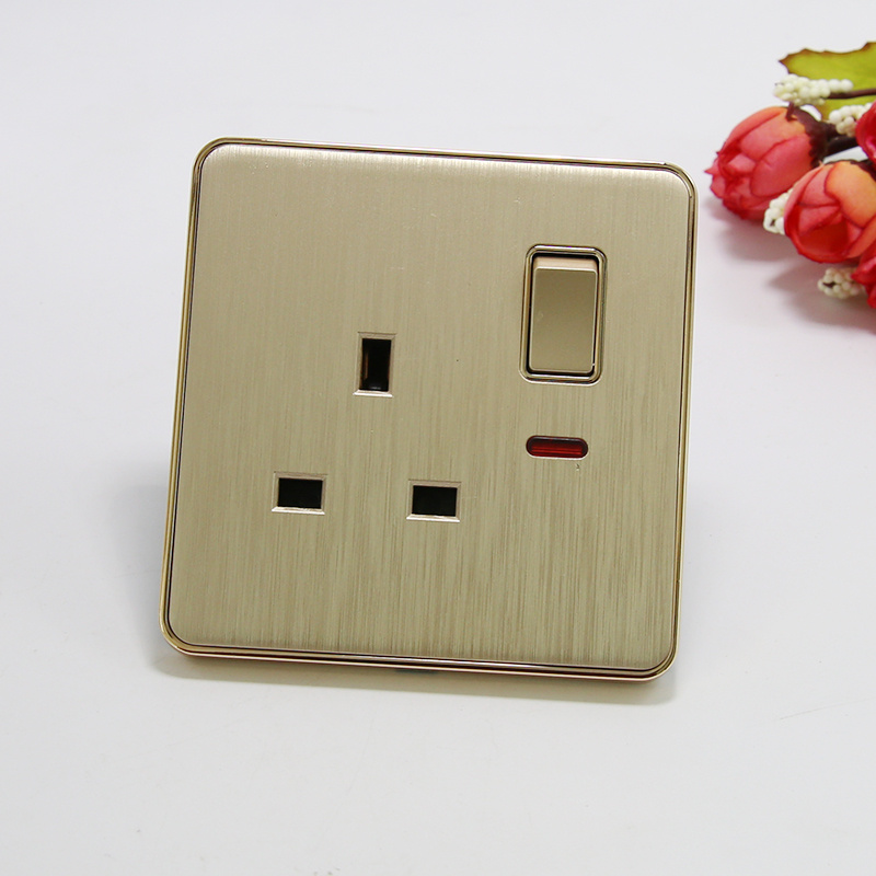 One Gang Switched Socket with Neon