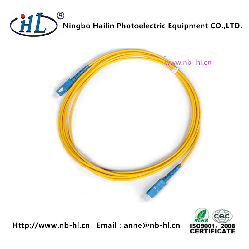 Simplex SC/PC 9/125 Fiber Optic Patch Cable Good Repeat Inserted