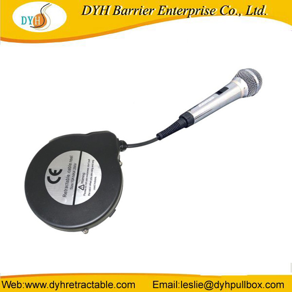 Retractable Cable Reel for Microphone with Extension Power Wire in Bar Club KTV