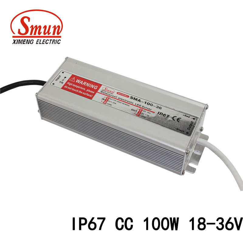 100W 18-36VDC 2.8A IP67 Constant Current Power Supply LED Driver