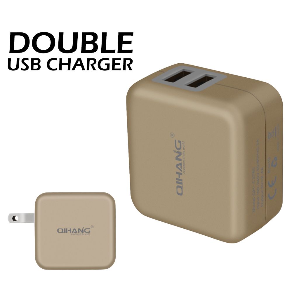 2.4A Fast and Safe Charging Mobile Phone USB Travel Charger