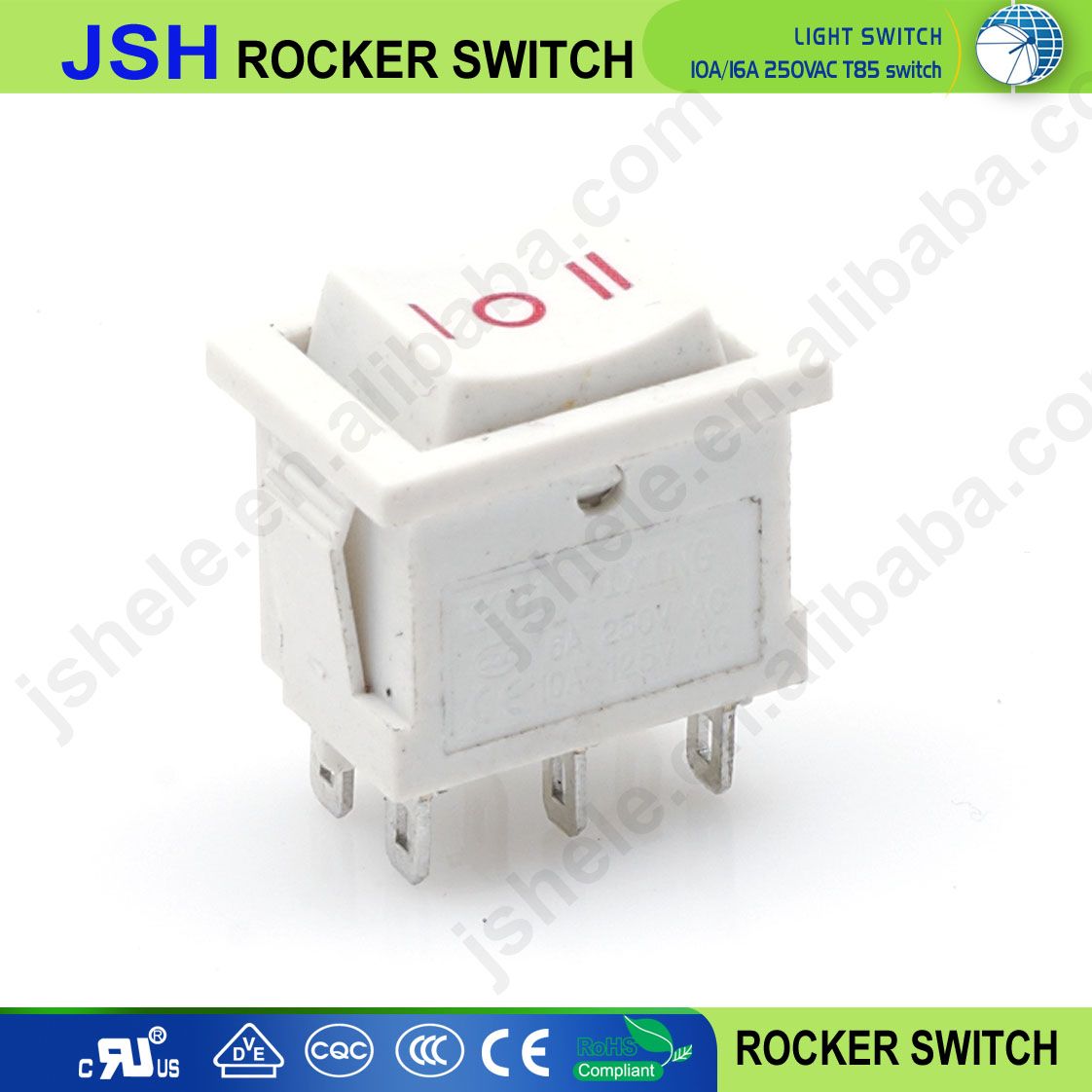 Kcd1 on off on Rocker Switch with 3 Pin