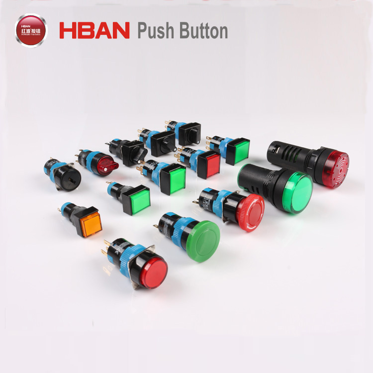 16mm Plastic Illuminated Waterproof Momentary Push Button Switch