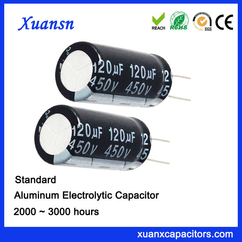 120UF 450V Radial Lead Aluminum Electronic Capacitor