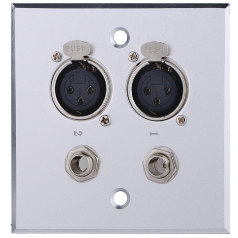 Aluminum XLR Wall Socket, Face Plate (9.2035)
