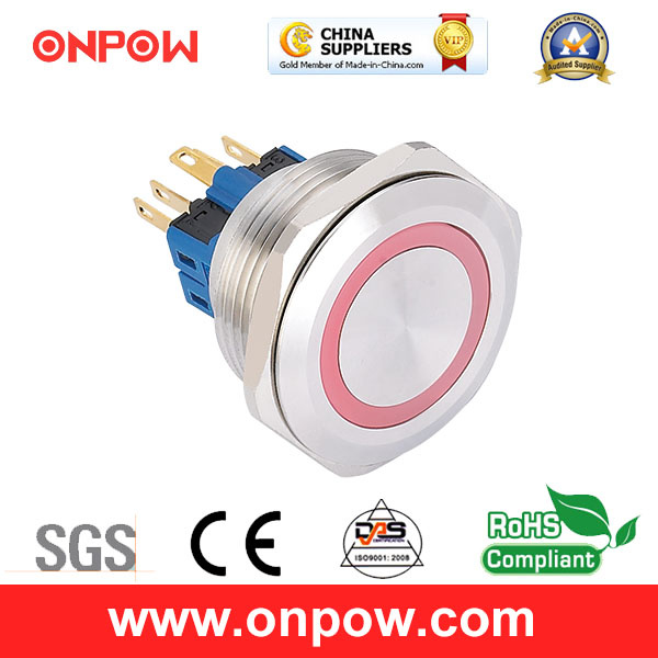 Onpow 30mm Push Button Switch (GQ30-11E/R/12V/S) Ce, RoHS