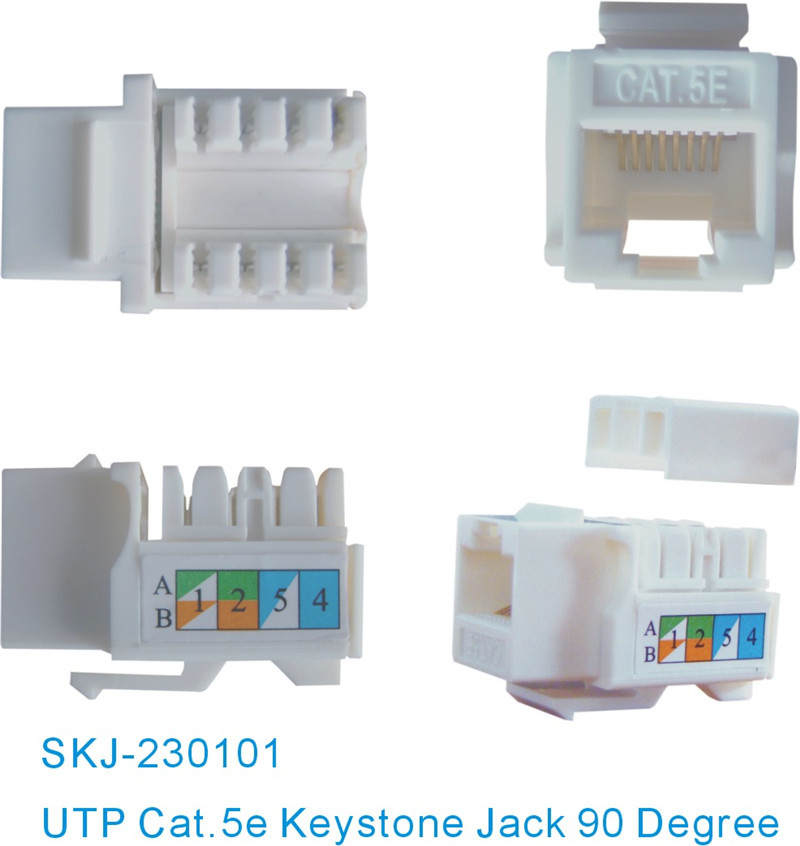 Cat5e UTP Keystone Jack 90 Degree