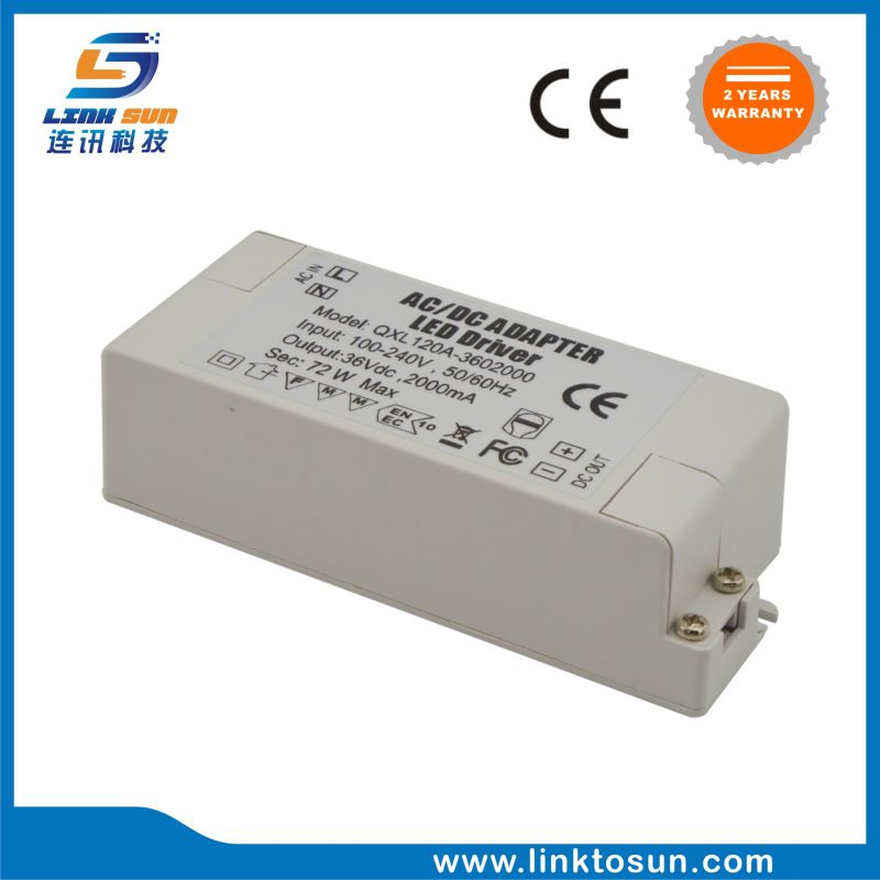 High Power LED Driver 72W 36V 2A 12V 6A