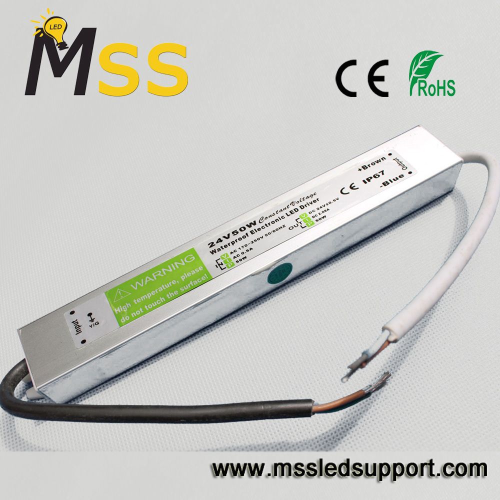 AC to DC 12V 24V 50W IP67 Waterproof LED Switching Power Supply with Ce RoHS