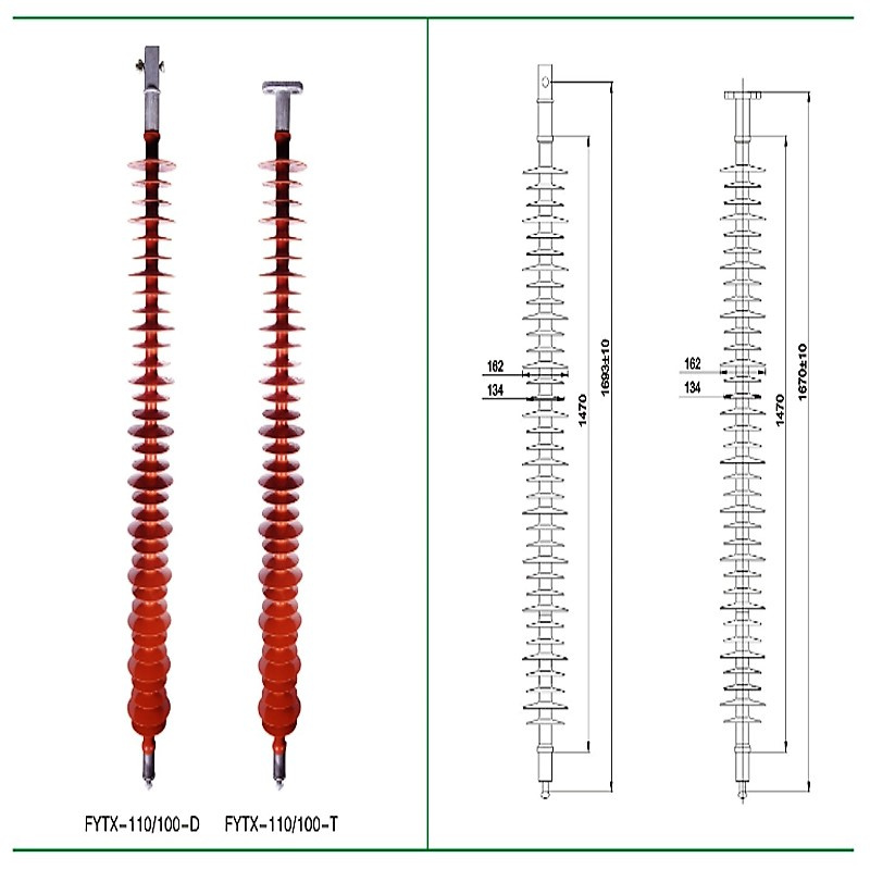 FYTX 66KV windproof bias insulators