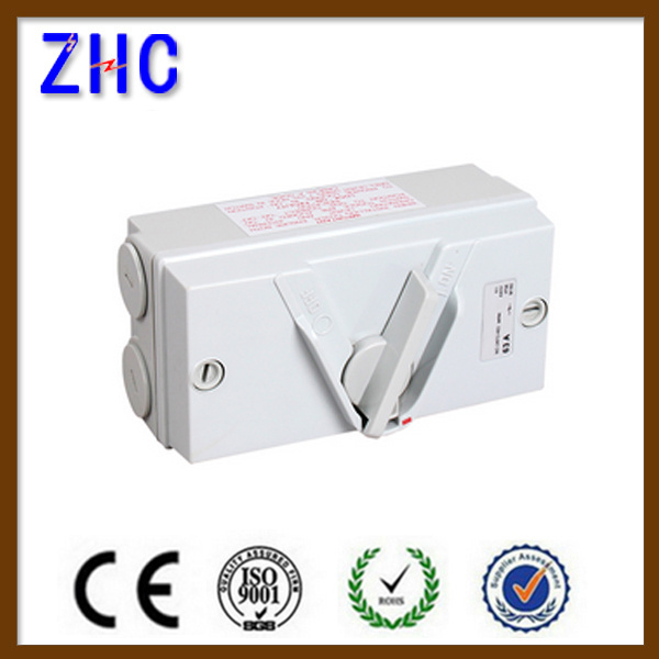 IP66 Weatherproof Type of Electrical Isolation Switch 20A Isolator Switch
