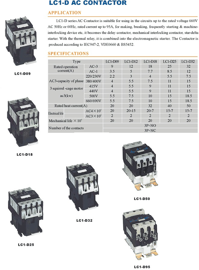Magenetic AC Contactor with Overload Protecting