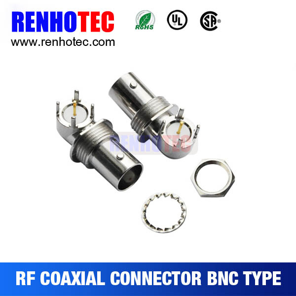 High Frequency Range BNC Female Right Angle Board Mount Connector
