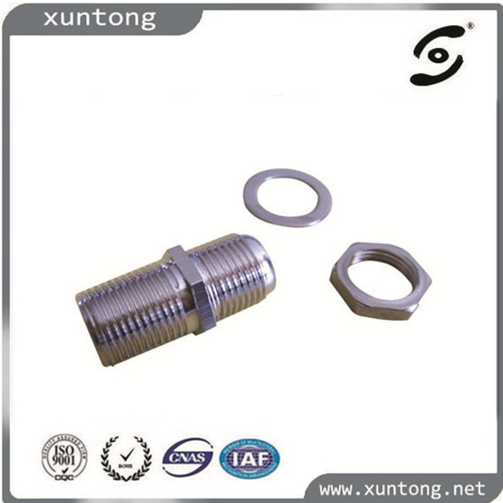 Brass F Female 75 Ohm Double F Type Connector