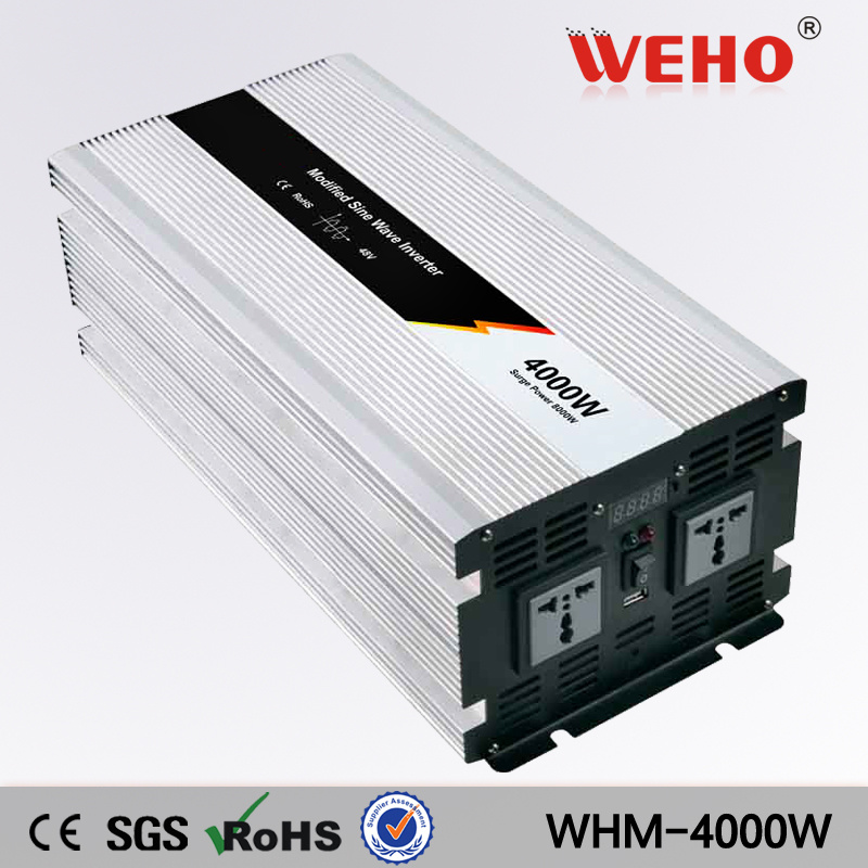 Aluminium Input Voltage 12/ 24V /48V Inverter 4000W