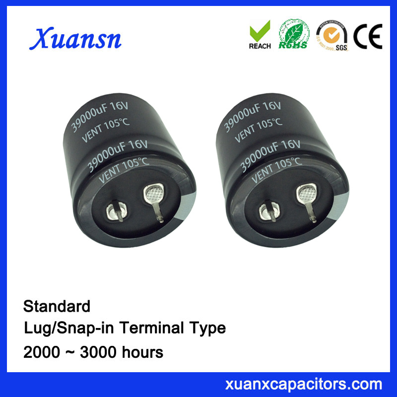 39000UF 16V 105º C 2000hours Standard Snap in Capacitor