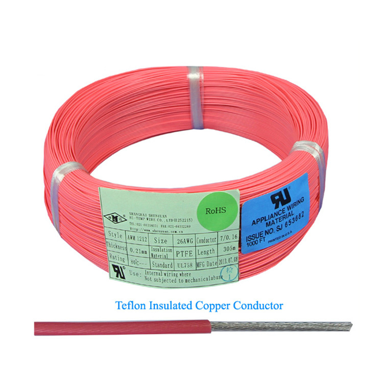 UL1212 0.5mm 1.5mm Teflon Inner Wire for Automotive