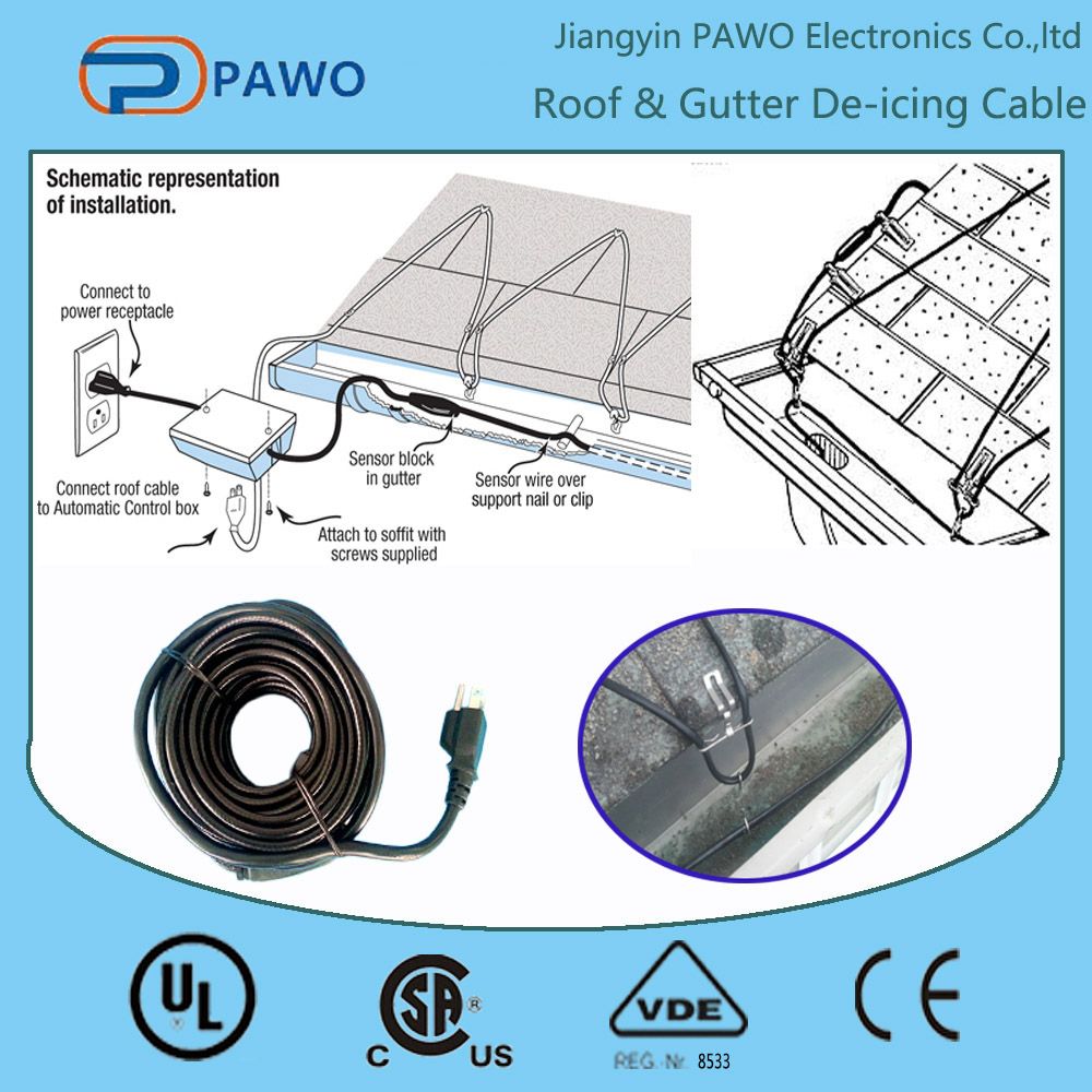 240W PVC Electrical Heating Cable/Roof Heating Cable for Canada