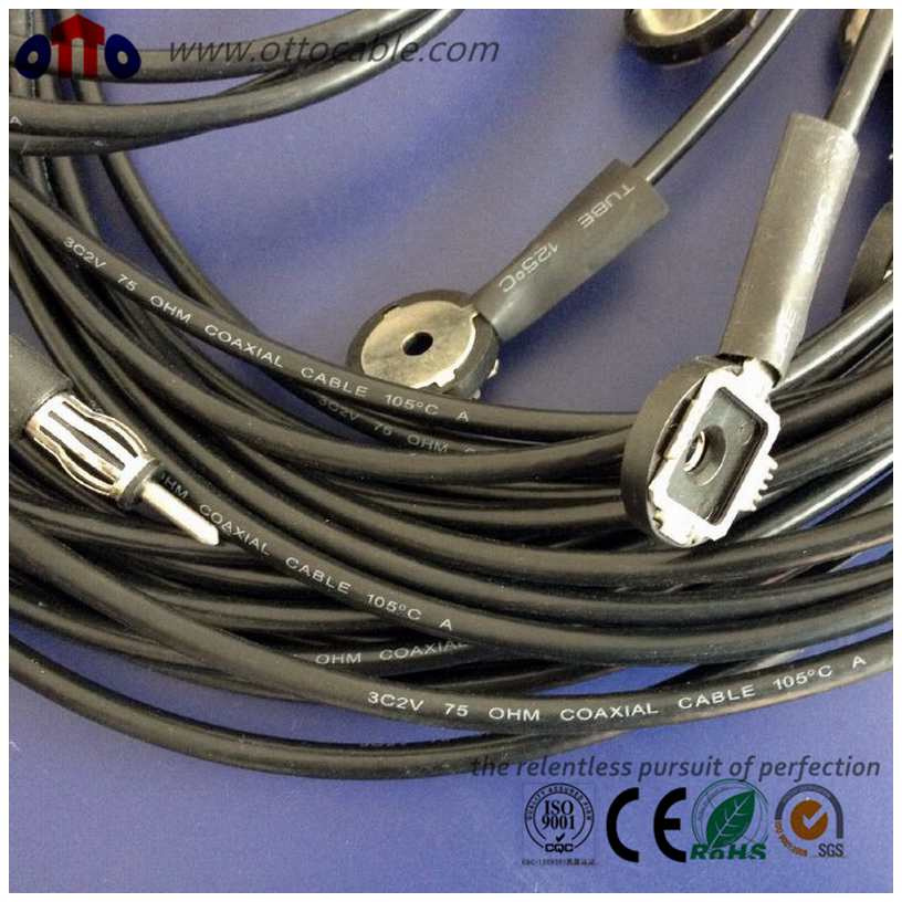 High Quality 75ohm Coaxial Cable 3c-2V with Connectors