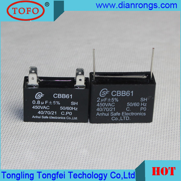High Quality 450VAC 5UF Cbb61 Capacitor for Fan