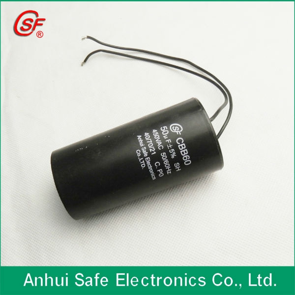White Plastic Case Cbb60 35UF 250V Capacitor with Wholesale Price