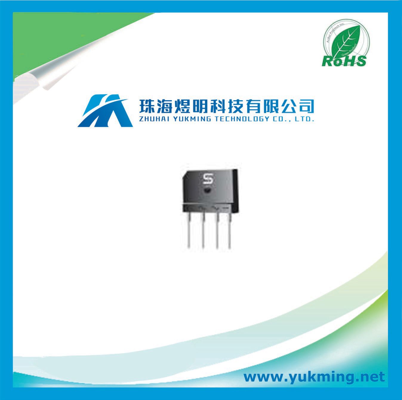 Electronic Component Diode of Glass Passivated Bridge Rectifier for PCB