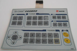 Custom Waterproof Single Membrane Switch Panel with 3m467 / 3m468 Adhesive