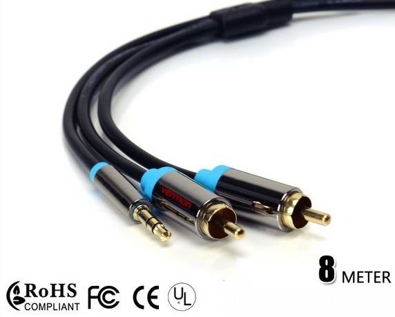 3.5mm Stereo to 2RCA Audio Cable