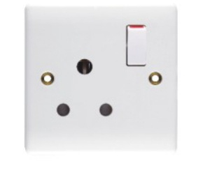 15A Switched Socket, India Wall Socket with Switch