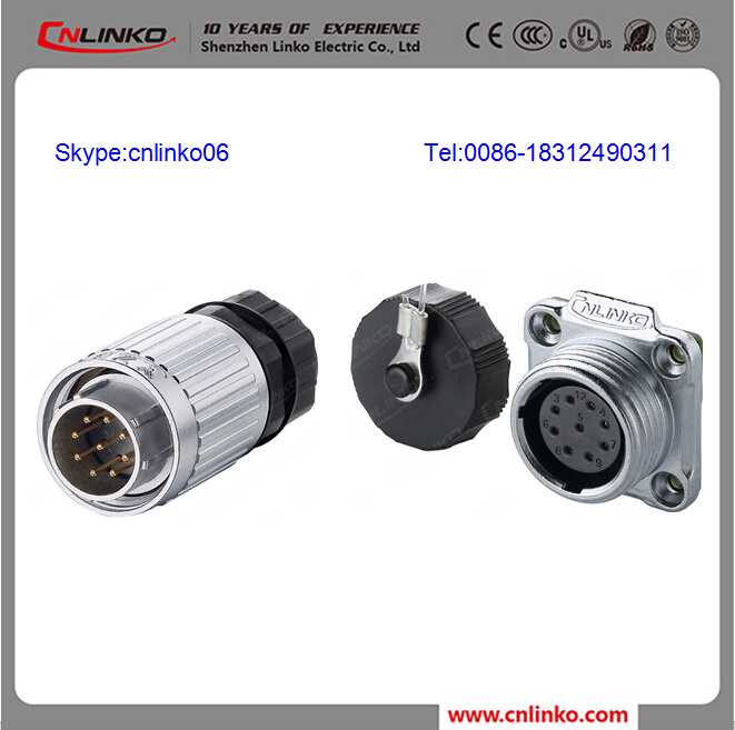 Cnlinko Provide 9pin Circular Electrical Connector/Circular PCB Mount Connector