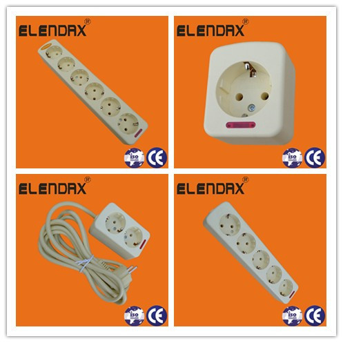 Extension Cord Socket 2 Pin+Earth, Schuko Standard (E5000)