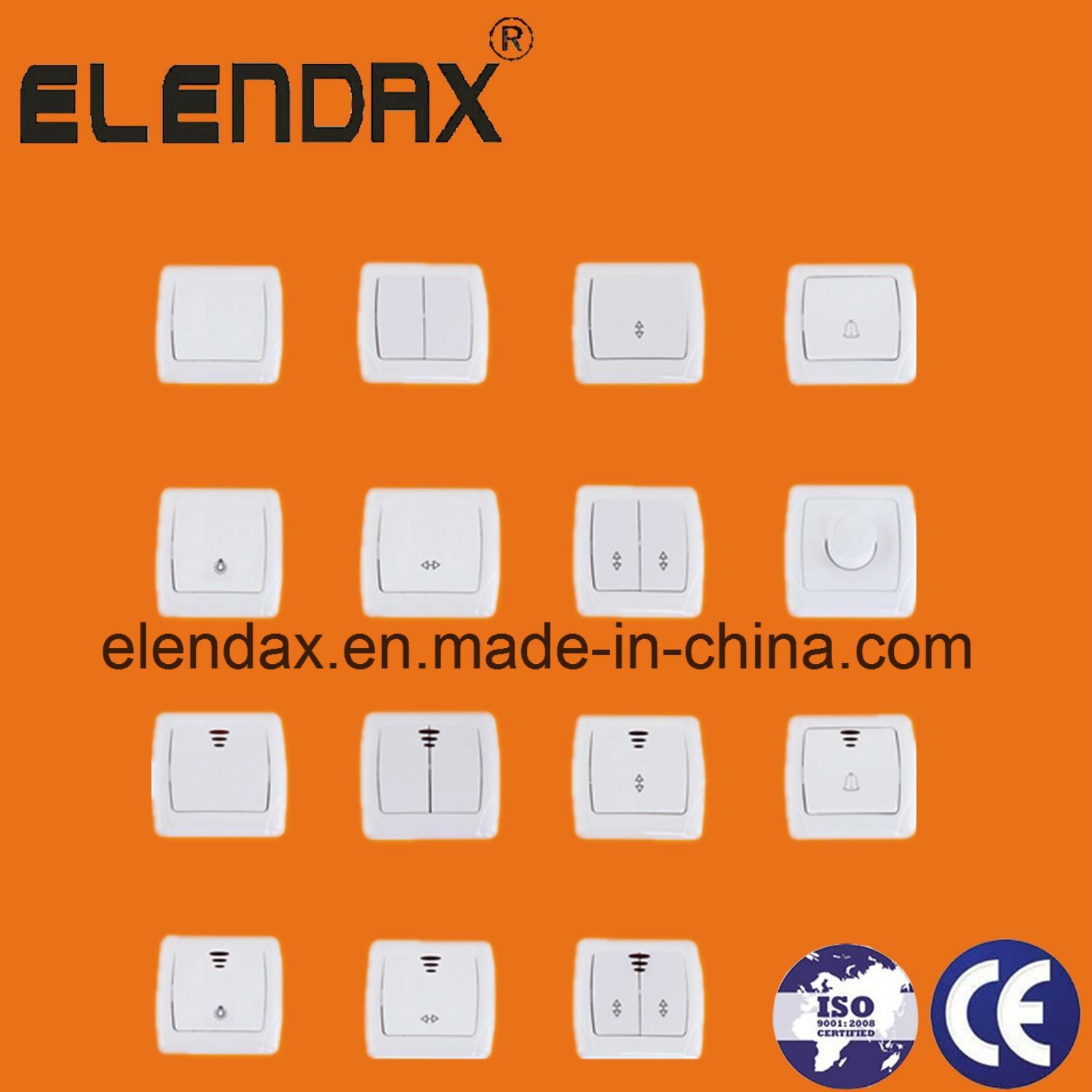 Simple Euro Style 1 2 Gang Wall Switch and 2 Pin Socket