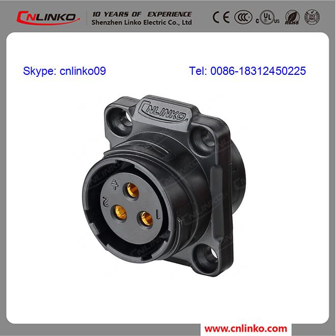 Computing System 3pin Female Connector IP67 Heavy Duty Industrial Connector