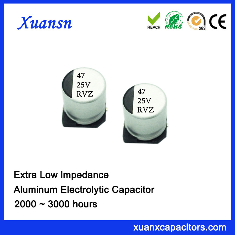 High Quality 47UF 25V Chip Aluminum Electrolytic Capacitor