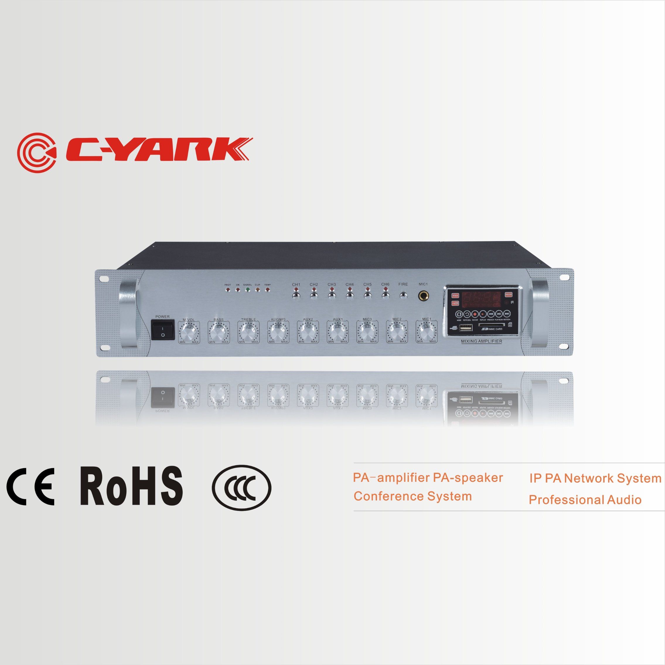 C-Yark PA System Amplifier with Bluetooth and 6 Zones