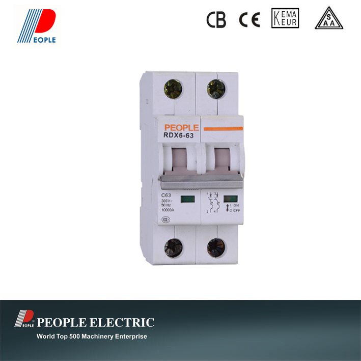 MCB High Breaking Capacity 10ka Rdx6-63 2p