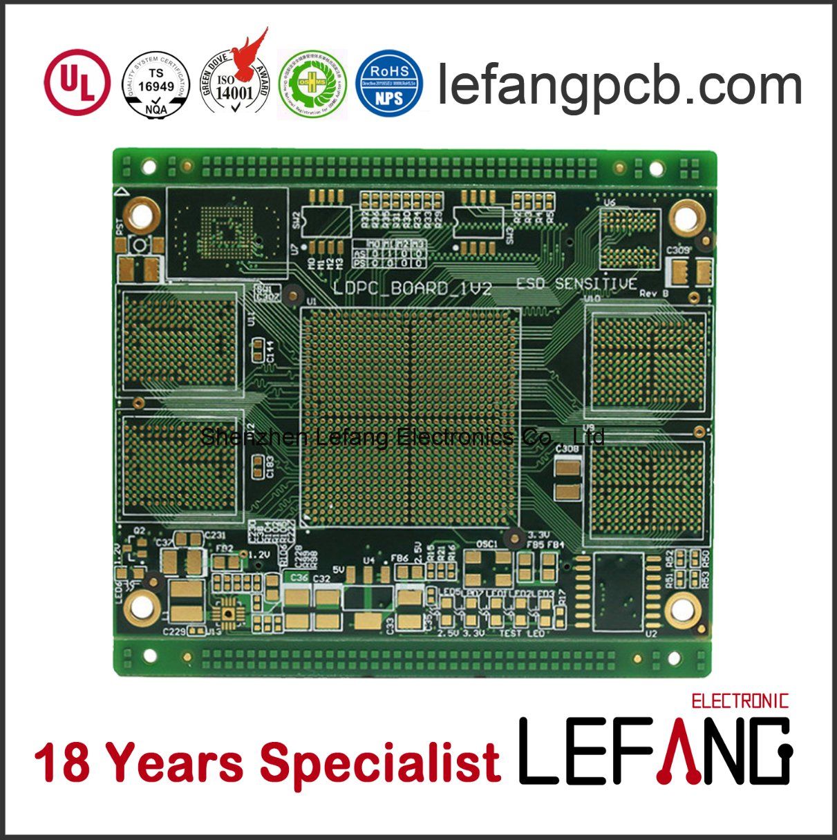 10 Layers PCB Prototype Quick Turn PCB OEM