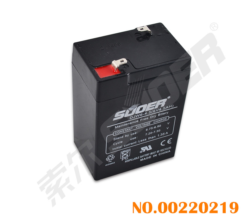 Suoer Power Battery 6V 4.5ah Battery Storage Battery