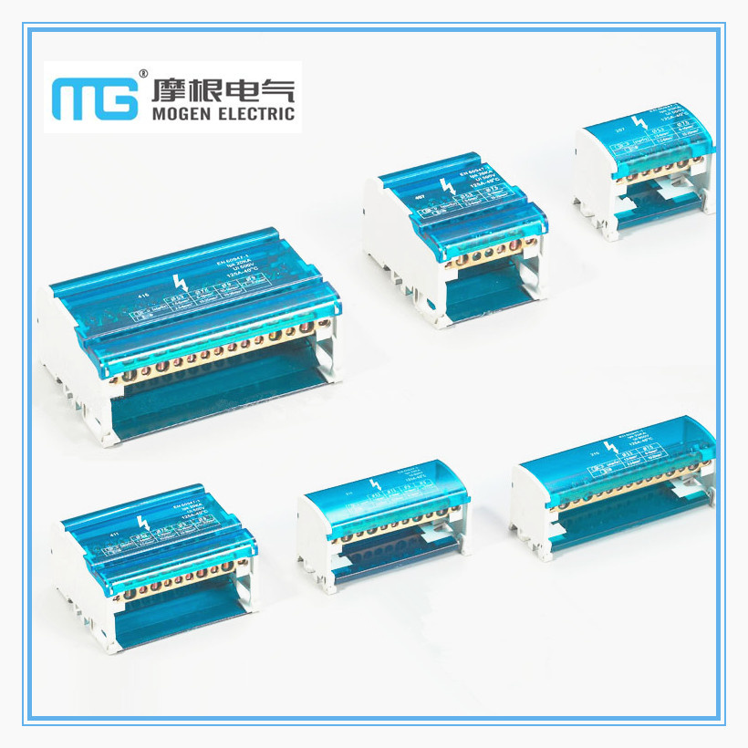 DIN Rail Mounting Brass Earth Bar Terminal Box
