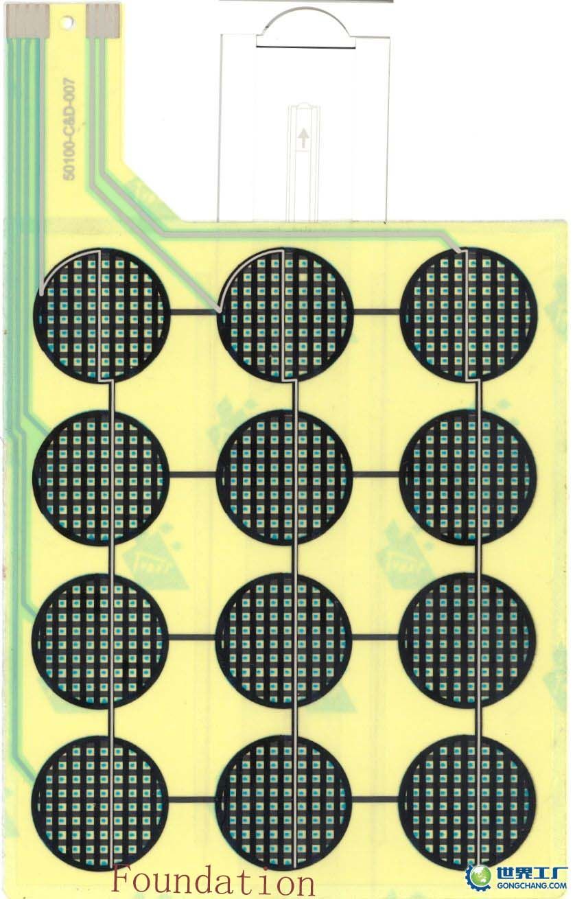 Tactile Control Membrane Switch FPC Flexible Circuit EL Panel