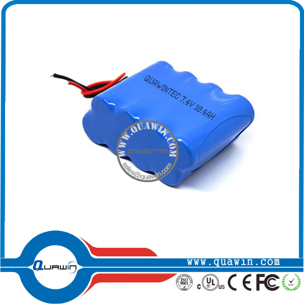 7.4V 10400mAh 18650 Lithium Li-ion Rechargeable Battery Pack