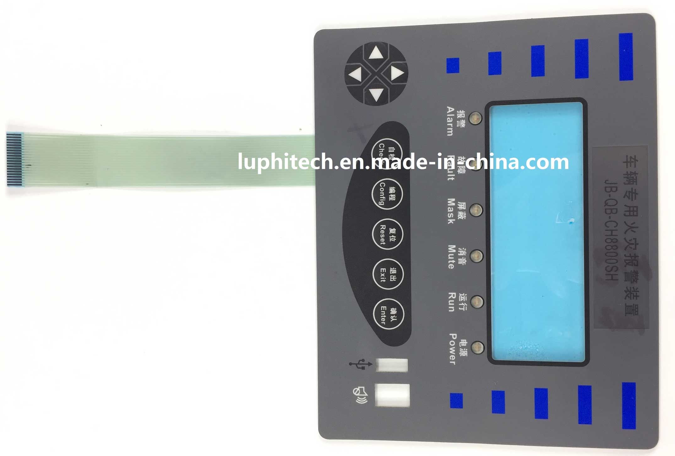 Waterproof Metallic Effect Multi Printing Colors Membrane Switch