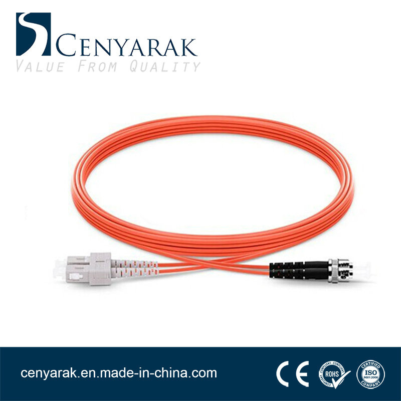 3 Meter Multi-Mode Duplex Fiber Optic Cable (50/125) Sc to St