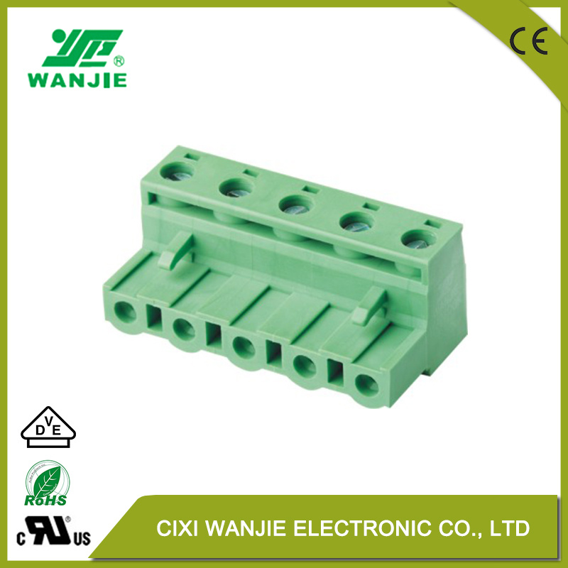 PCB Terminal Block Pluggable Connector with High Current High Voltage Wj2edgk, Pitch 5.0/5.08/7.5/7.62/10/10.16mm
