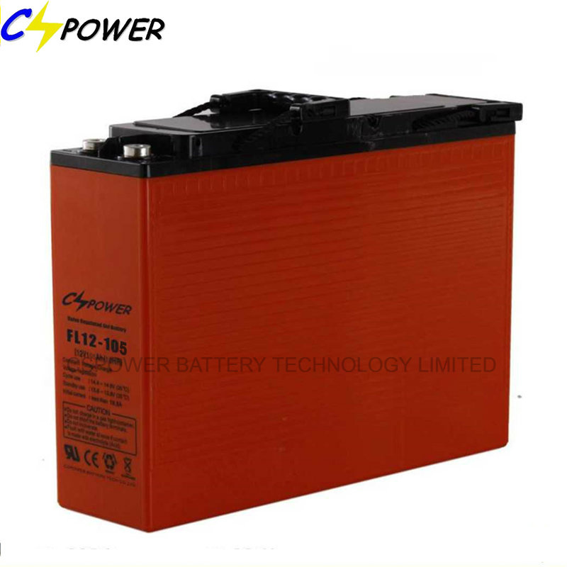 China Solar Deep Cycle Battery, Slim Gel Battery 12V 105ah