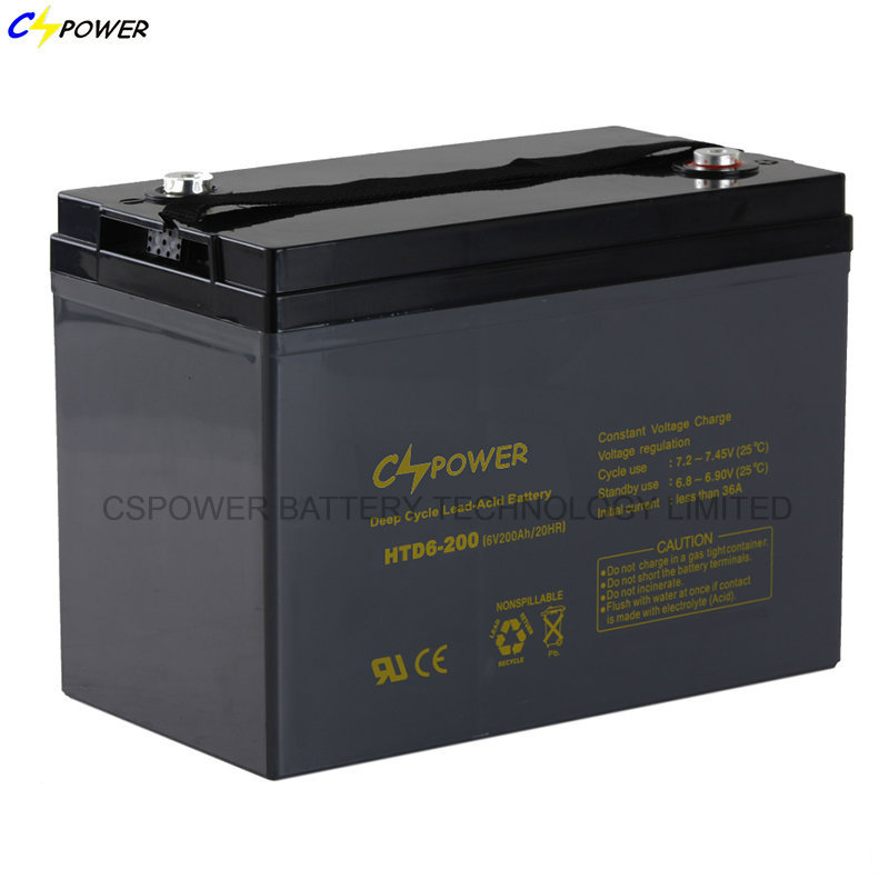 High Performance 200ah 6V Deep Cycle AGM Battery for Marine/EV/Solar